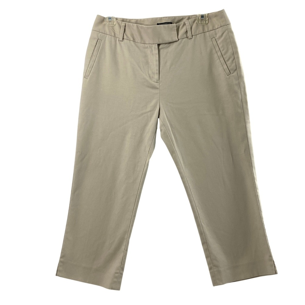 Charter Club Capri Pants Womens‎ 8P Classic Fit Tan Khaki Stretch Casual